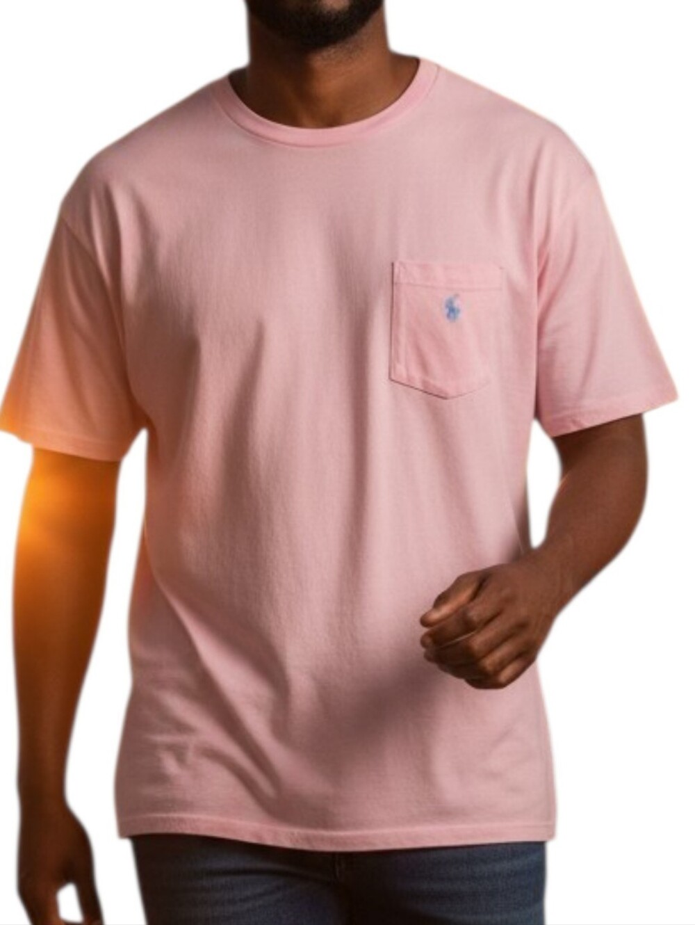 Polo Ralph Lauren Men's Classic Fit Jersey Pocket T-Shirt - Pink - Size XL